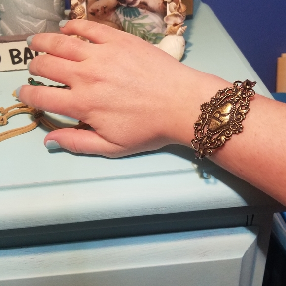 Vintage initial R changeable bracelet - Picture 5 of 6